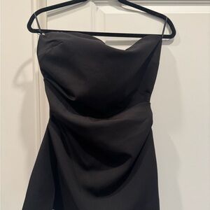 Zara Chic Black Strapless Top